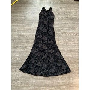 CACHE Vintage Evening Gown Made in USA Prom Dress‎ Gold Label Black Size Small